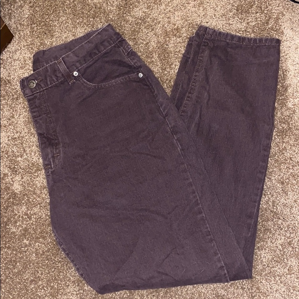 Super high waisted brown mom jeans!